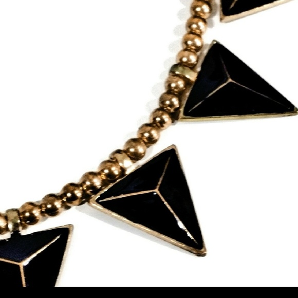 Vintage Black Enamel and Copper Choker Necklace - Picture 5 of 5